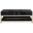 Kensington Townhouse Hair On Hide Black And Gold Coffee Table