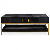 Kensington Townhouse Hair On Hide Black And Gold Coffee Table