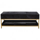 Kensington Townhouse Hair On Hide Black And Gold Coffee Table