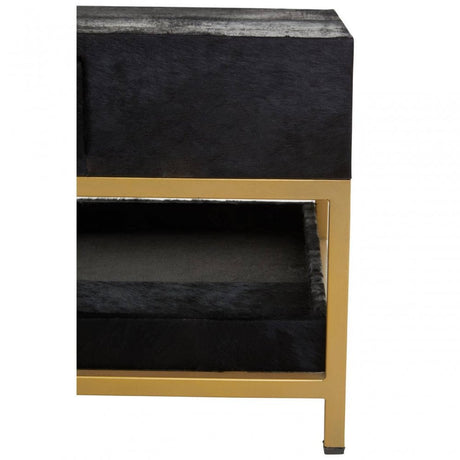 Kensington Townhouse Hair On Hide Black And Gold Coffee Table