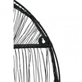 Enzo Black Wire Round Wall Shelf