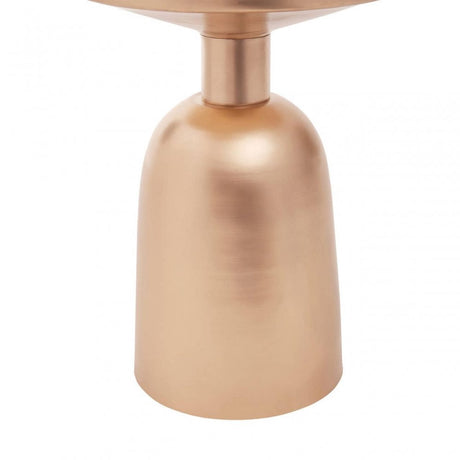 Amira White Marble Top Gold Base Side Table