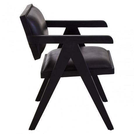 Buffalo Black Leather Armchair
