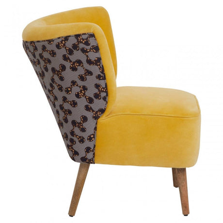 Cefena Yellow Print Chair