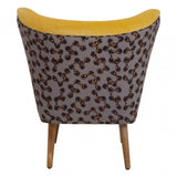 Cefena Yellow Print Chair