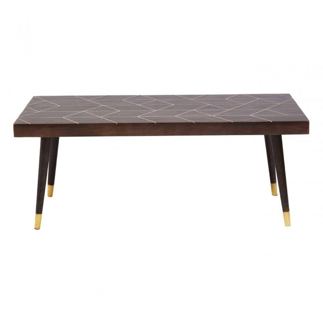 Naro Mango Wood And Gold Finishing Coffee Table