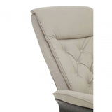 Warrington Mink Leather Effect Recliner And Footstool