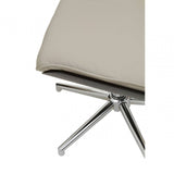 Warrington Mink Leather Effect Recliner And Footstool