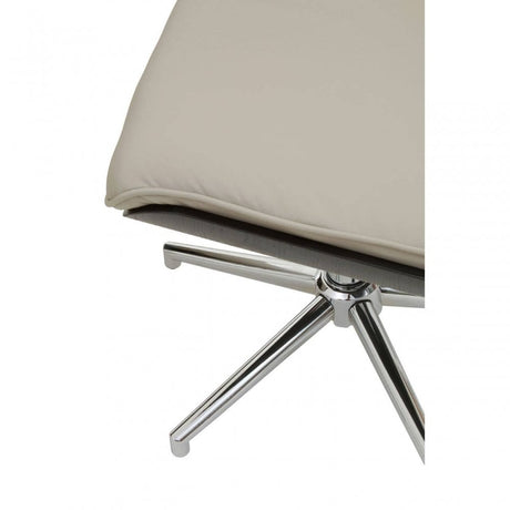 Warrington Mink Leather Effect Recliner And Footstool