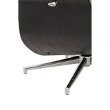 Warrington Mink Leather Effect Recliner And Footstool