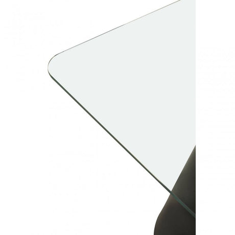 Azalea Square Clear Glass Top Dining Table
