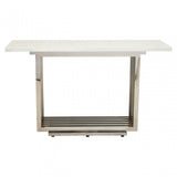 Moda White Marble Console Table