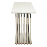 Moda White Marble Console Table