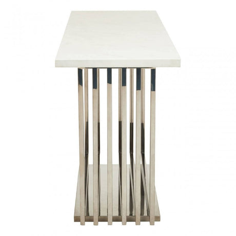 Moda White Marble Console Table