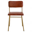 Buffalo Tan Leather Angular Dining Chair
