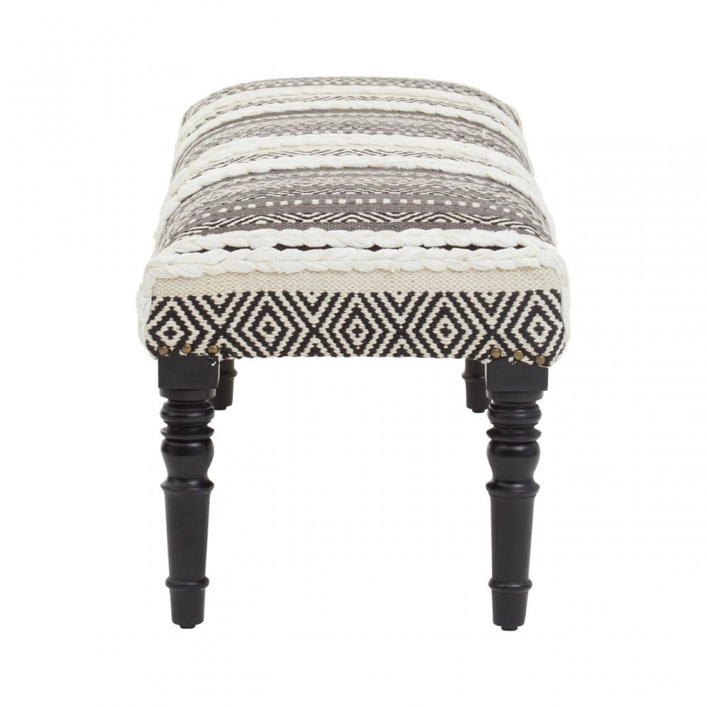 Cefena Grey And White Bench