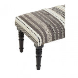 Cefena Grey And White Bench