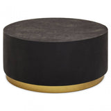 Naro Black And Gold Concrete Look Side Table