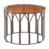 Boho Natural Mango Wood Large Side Table