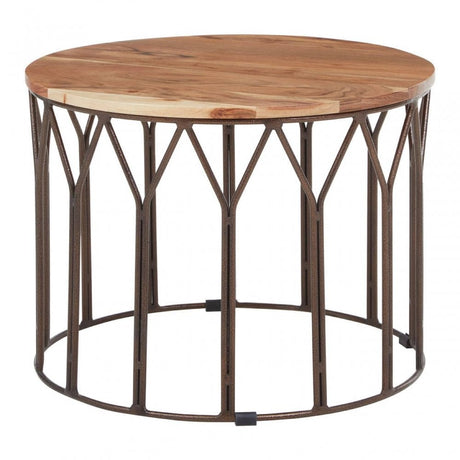 Boho Natural Mango Wood Large Side Table
