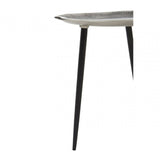 Silva Set Of Two Oak Effect Silver Top Side Tables