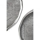 Silva Set Of Two Oak Effect Silver Top Side Tables