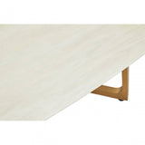 Moda White Marble Coffee Table With Brushed Gold Base