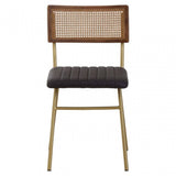 Buffalo Black Leather Dining Chair