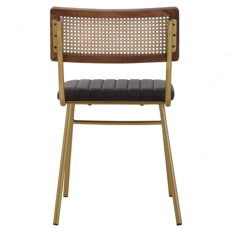 Buffalo Black Leather Dining Chair