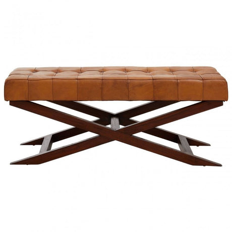 Inca Bench With Cross Base