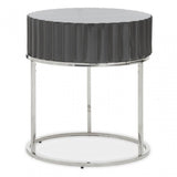 Genoa Grey Finish Round End Table