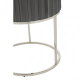 Genoa Grey Finish Round End Table