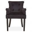 Doucet Black Velvet Chair With Ring Back