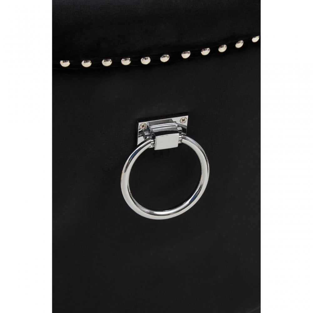 Doucet Black Velvet Chair With Ring Back