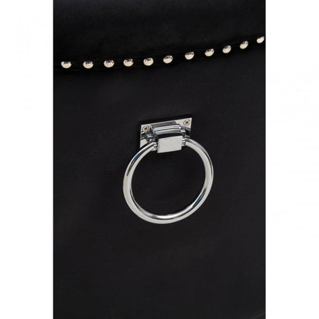 Doucet Black Velvet Chair With Ring Back