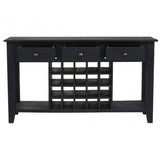 Fusion Wine Bottle Storage Console Table