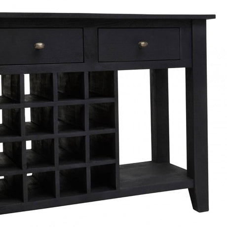 Fusion Wine Bottle Storage Console Table