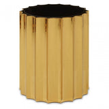 Alvaro Black And Titanium Round Side Table