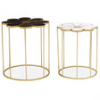 Jodie Set Of Two Black And White Petal Tables