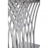 Arenza Black Marble And Silver Console Table.