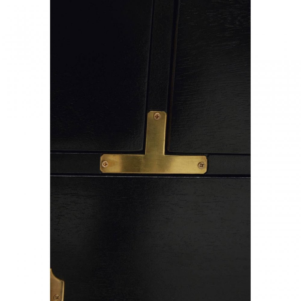 Sarter Seven Drawer Black Mango Wood Chest