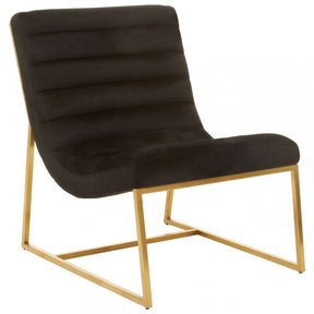 Vogue Black Velvet Cocktail Chair