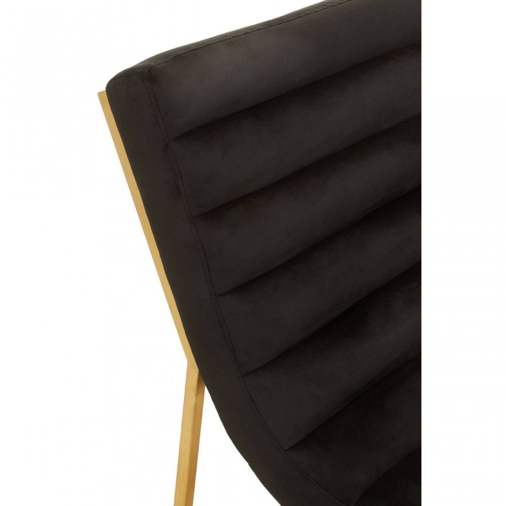 Vogue Black Velvet Cocktail Chair