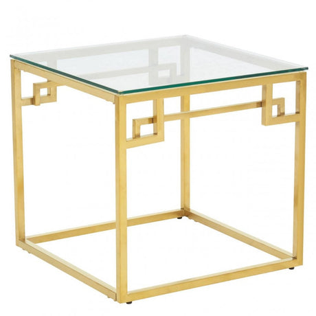 Allure Gold Brushed Side  Table
