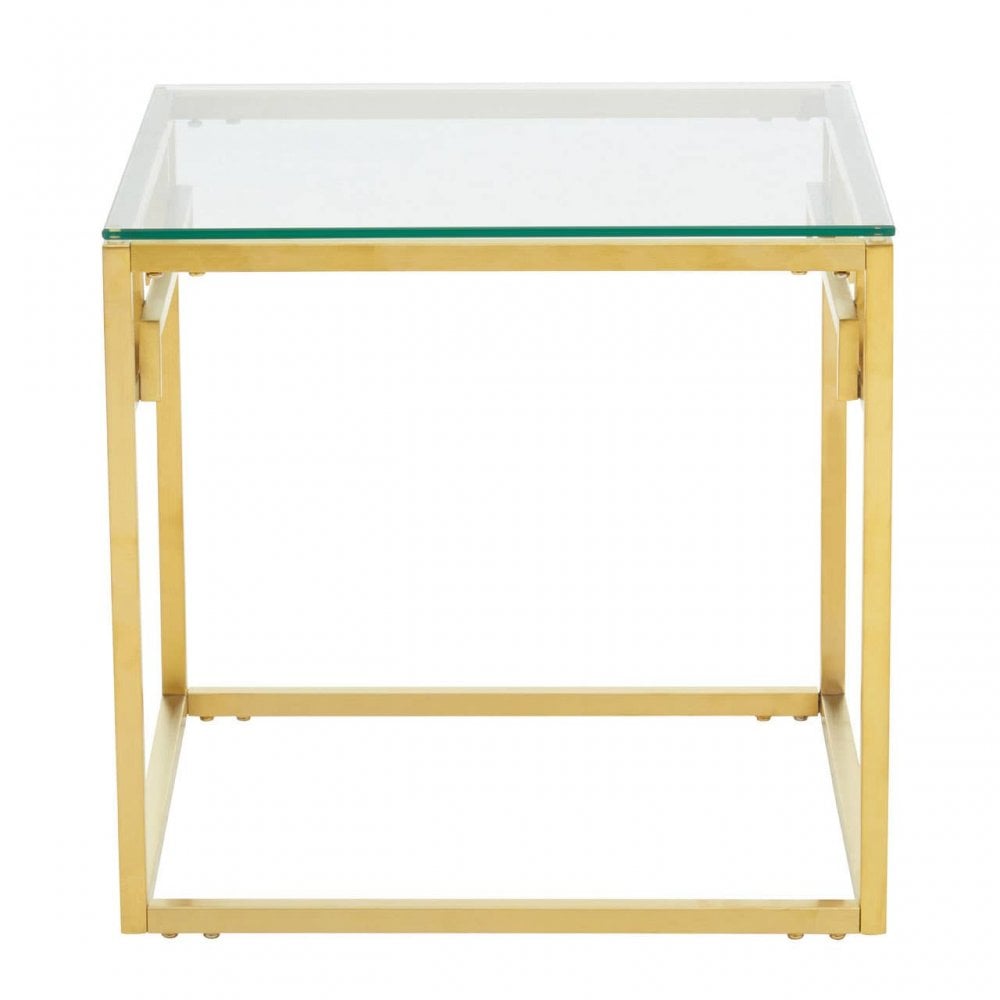 Allure Gold Brushed Side  Table