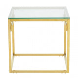 Allure Gold Brushed Side  Table