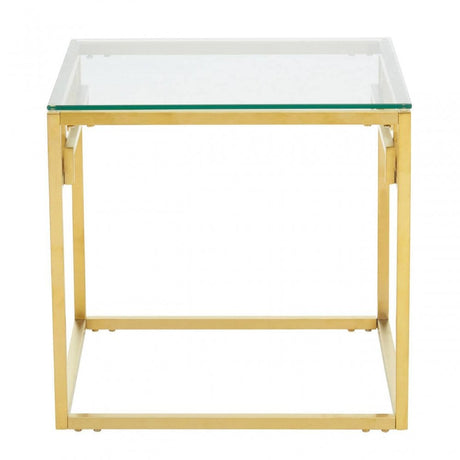 Allure Gold Brushed Side  Table