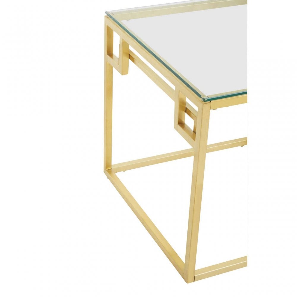 Allure Gold Brushed Side  Table