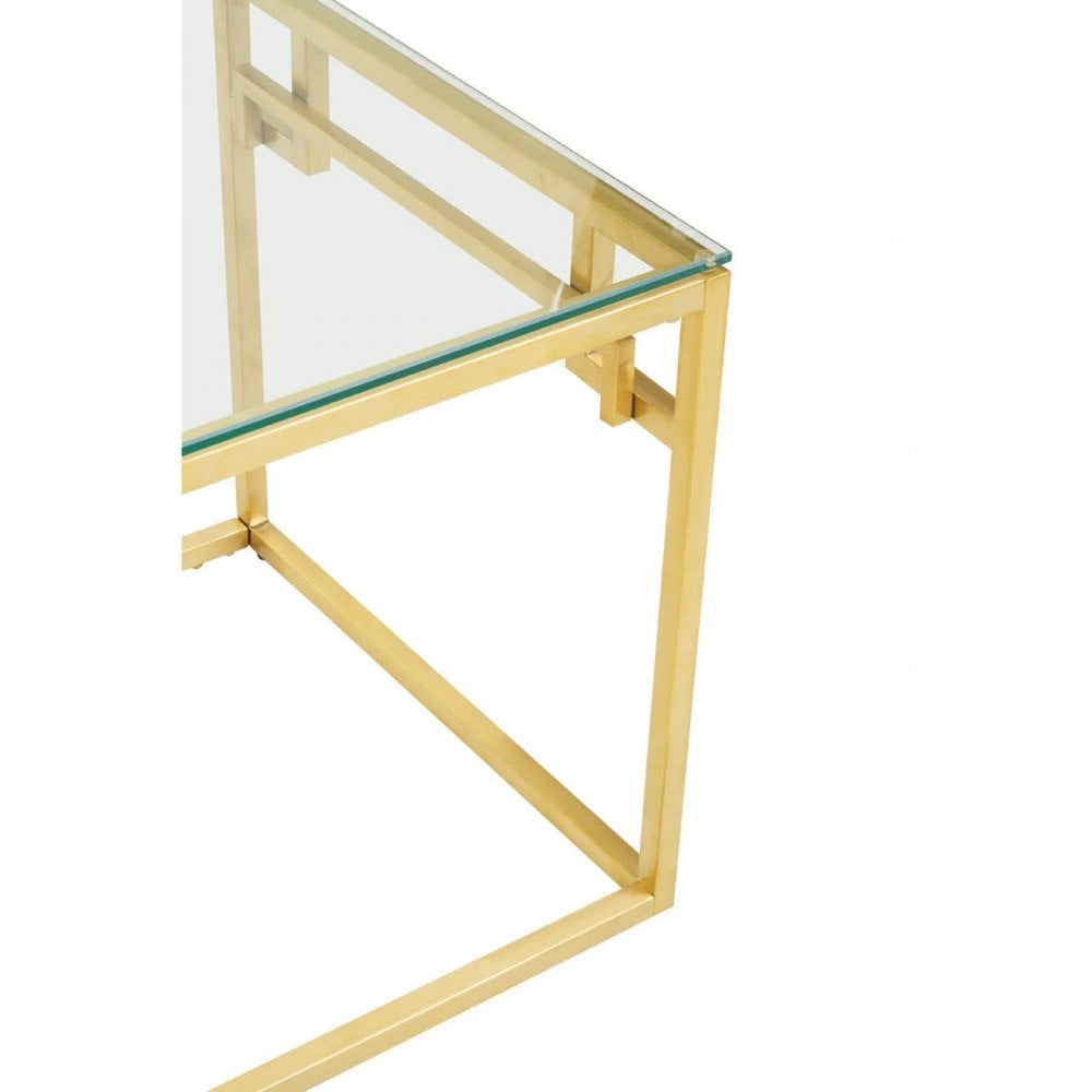 Allure Gold Brushed Side  Table