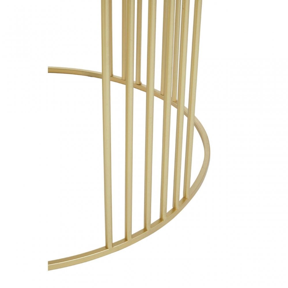 Jodie Set Of Two White Marble And Gold Frame Table